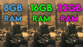 Call of Duty Warzone : 8GB vs 16GB vs 32GB RAM