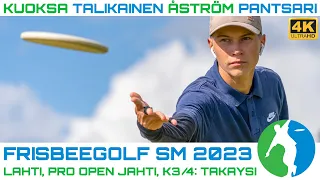 Frisbeegolf SM 2023 K3T9 | Lauri Lehtinen, Miro Ryhänen, Pyry Joutsen, Eemi Pantsari | 4K