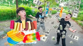 Battle Nerf War: BEST SALESMAN go To Delivery & COMPETITION Nerf Guns Fight Man BOX ICE CREAM NERF