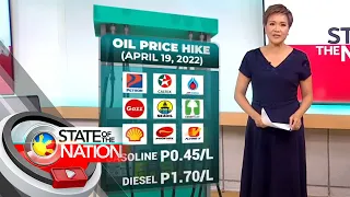 Oil price hike (Apr. 19): diesel - P1.70/L; gasoline & kerosene - P0.45/L | SONA