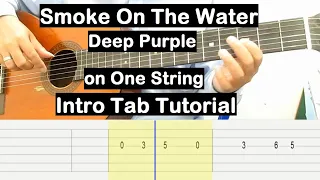 Smoke On The Water Guitar Lesson Intro Tab Tutorial (on One String) Guitar Lessons for Beginners
