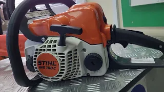 Холодный пуск бензопилы STIHL MS 180 С