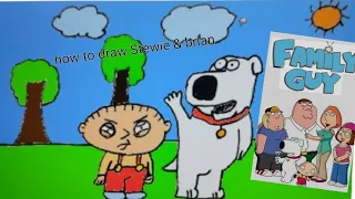 How to draw Stewie &Brian Griffin, Family Guy ##griffin #stewiegriffin #brien#petergriffin