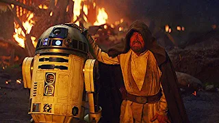 Ben Solo quema el templo Jedi de Luke | Star Wars The Last Jedi (LATINO)