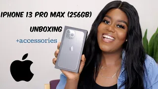 IPHONE 13 PRO MAX UNBOXING 256GB + Accessories and Set up | Iphone 13 Pro Max!!