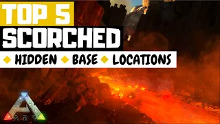 TOP 5 HIDDEN RATHOLE BASE LOCATIONS SCORCHED EARTH (ARK: Survival Evolved)