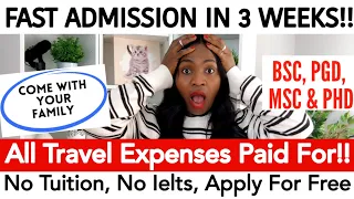 ADMISSION IN THREE WEEKS | STUDY HERE FOR FREE | FULLY FUNDED PROGRAMS FOR INTERNATIONAL STUDENTS