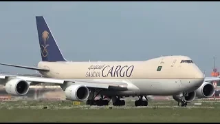 SAUDIA CARGO / BOEING 747-8F / HAMBURG AIRPORT landing