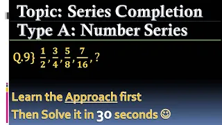 Q9/Number Series: 1/2 , 3/4 , 5/8 , 7/16 , ?