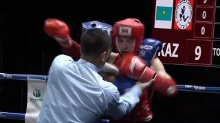 63,5 kg: Yevgeniy Zaitsev (KAZ) - Norapat Khundam (THA). Final. Asia Championship. Macao.2018