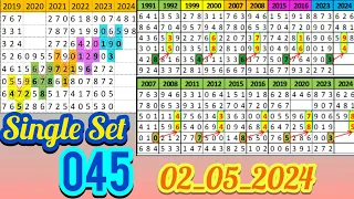 ThaiLottery 3up Single Set for 02-05-2024. (045) good luck everyone #lilithaitips @Lilithaitips