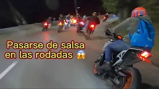 Rodada nocturna con un monton de locos 🤯😱😱🔥 KTM 390 Duke NG 2022