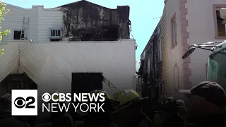 6 firefighters hurt battling Brooklyn blaze
