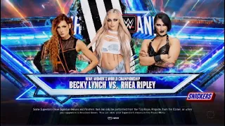 WWE 2K24 Becky Lynch vs Rhea Ripley | Special Guest Ref Liv Morgan