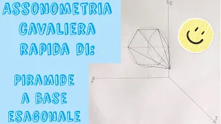 ASSONOMETRIA CAVALIERA RAPIDA DI PIRAMIDE ESAGONALE- Tecnologia/ disegno tecnico