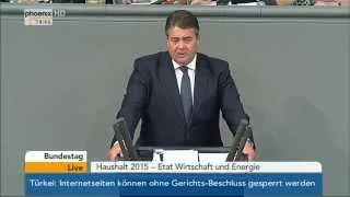 Bundestag: Debatte über Etat Wirtschaft & Energie (Teil 1) u.a. mit Sigmar Gabriel am 10.09.2014