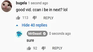 When MrBeast replies to your comment