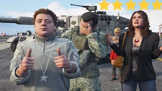 GTA 5 - ARMY Jimmy De Santa VS Military Base! (Epic Five Star WAR)