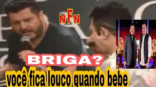 briga?  Bruno se estranha com Marrone  na Live cachaça cabaré de Leonardo veja o vídeo