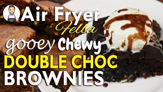 Fudgey Double Choc Brownies | Air Fryer Recipes | Air Fryer Cakes and Desserts | Air Fryer Fella