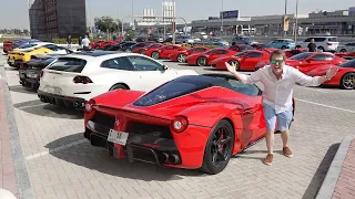 FERRARI TAKEOVER! Convoy to the Ultimate Abu Dhabi F1 Ferrari Display