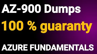 AZ-900 Azure Fundamentals Certification Dumps || 100 % Exam Passing guarantee || #microsoft