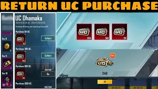 BGMI RETURN SPECIAL UC PURCHASE 🤑 Get 3x Uc | Uc Dhamaka | New Event Bgmi | BGMI ₹380 ME 6000 UC