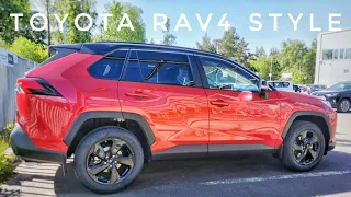 2021 TOYOTA RAV4 STYLE 2.0 CVT AWD ОБЗОР КОМПЛЕКТАЦИИ СТАЙЛ ТОЙОТА РАВ4 ЧЕРНО-КРАСНЫЙ ЦВЕТ ВАРИАТОР