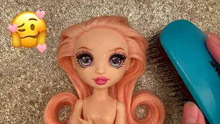 Removing the shine off A rainbow high doll  + Bella hair makeover | Zombiexcorn
