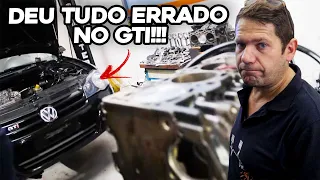 DEFEITO CABELUDO!!🔥🤯 MOTOR DE GOLF GTI 1.8 20V SEM COM FUGA DE PRESSÃO DE ÓLEO!!!