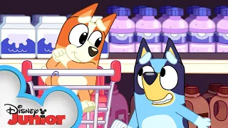 Bluey and Bingo Go Grocery Shopping 🛒 | Bluey | Disney Junior