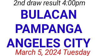 STL - BULACAN PAMPANGA ANGELES CITY March 5, 2024 2ND DRAW RESULT