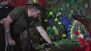 Funeral in Kyiv for Russian Volunteer Corps fighter