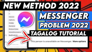 MESSENGER PROBLEM FIXED 2022 | THIS PERSON IS UNAVAILABLE ON MESSENGER | NEW METHOD MESSENGER ISSUE