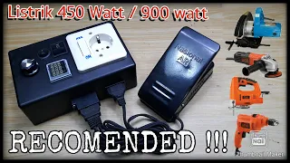 Buat Sendiri Alat Multifungsi Mesin, Rekomendasi untuk Listrik Rumah 450watt 900watt (Double Dimmer)