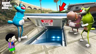 GTA 5 : Oggy Found Secret Base !