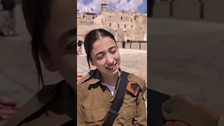 I asked an Israeli soldier" What are you praying for?" at the Western Wall