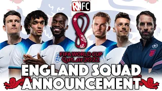 England World Cup 2022 Squad announcement reaction - Southgate's 26 man team picks for Qatar | RNFC