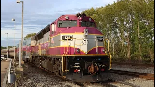 Awesome Horn Shows from Amtrak & MBTA Trains during the Afternoon Rush Hour at Readville Station