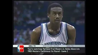 NBA Greatest Duels Rolando Blackman Vs Portland ! 1985 Playoffs WCQF Game 2