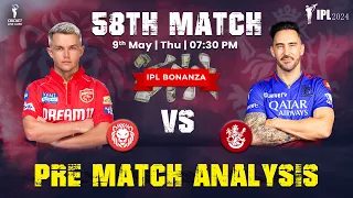 Punjab Kings vs Royal Challengers Bengaluru 58th Match Prediction | PBKS vs RCB Playing 11, IPL 2024