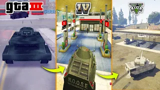 Evolution of Tank Armor vs Gas Station in GTA Games ( 2001 - 2022 )