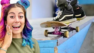 JENISE LEARNS HER FIRST 5050 GRIND!