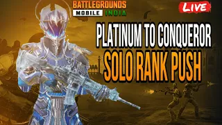 DAY 03 ( PLATINUM TO CONQUEROR )💥SOLO RANK PUSH 🔥 LIVE WITH KESANG GAMING YT ! ROAD TO 500 SUBS