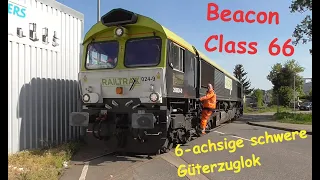 Railtraxx Class 66 auf der Andernacher Hafenbahn | Beacon 266024-9 Diesellok heavy diesel locomotive