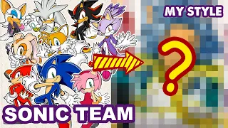 How to draw SONIC THE HEDGEHOG - A WHOLE TEAM | Huta Chan