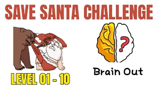 Brain Out Save Santa Level 1 to 10 Challenge