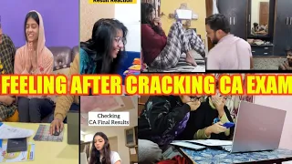 CA Result Reactions | feeling after cracking CA exam | Emotional moments captured |result reaction|