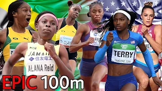 INSANE!! Women 100m Race Jamaica Vs USA Los Angeles Grand Prix 2024