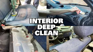 Peugeot 206 Detailing The Dirty Interior | Interior Deep Clean | Car Wash ASMR